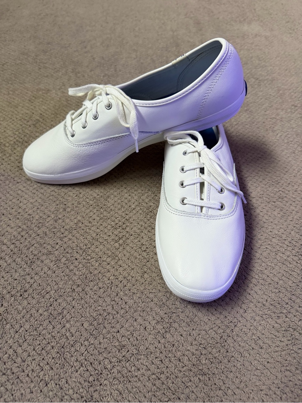 Keds Champion WH45750 Women Size 9 White Leather Upper Lace Up Fashion Sneakers